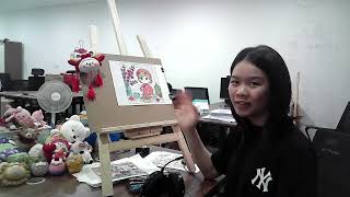 Kek Yiyen Ve Çay Içen Küçük Kızın Resmi