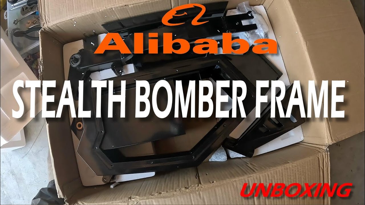 Unboxing and discussing a stealth bomber ebike frame shipped from Alibaba.