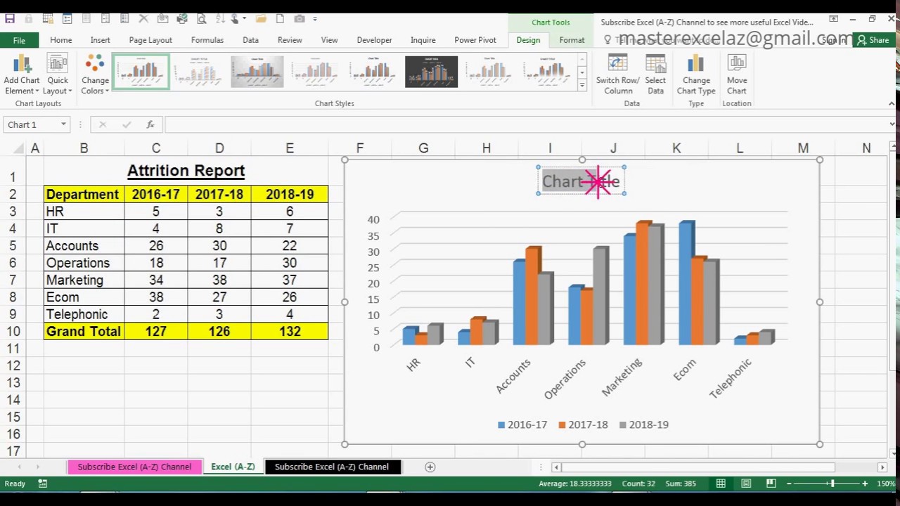 Clustered Column Chart Excel 2013