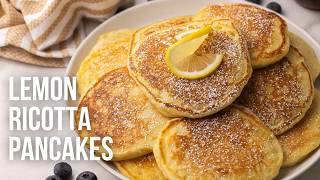 Lemon Ricotta Pancakes l The Recipe Rebel