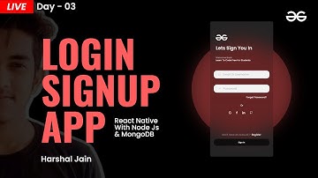 Login Signup App in React Native with Nodejs and MongoDB ( Day - 3 ) | React Native Projects
