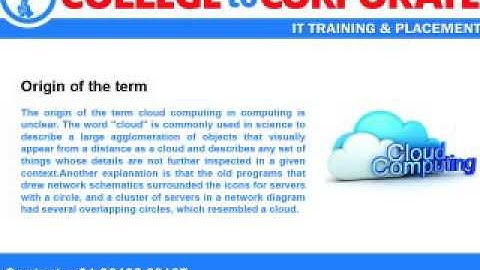 Cloud Computing Training in Chennai