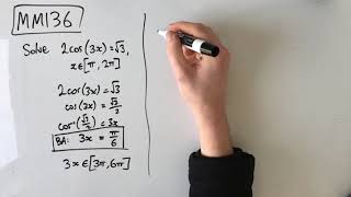 Celebrity MM136 Maths Methods Fortify Study Guide - "How to solve a trigonometric equation" Wealth