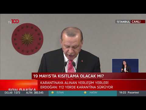 Cumhurbaşkanı Recep Tayyip Erdoğan açıkladı: 16-17-18-19 Mayıs'ta sokağa çıkma yasağı uygulanacak