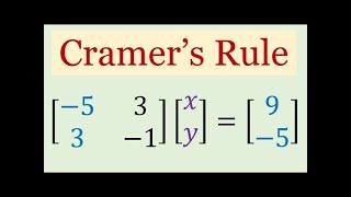 Cramer's Rule Explained Step-by-Step | Zoom Math Class