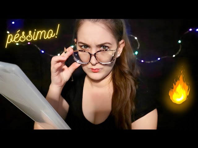 ASMR ROLEPLAY: PROFESSORA TÓXICA APLICANDO E CORRIGINDO SUA PROVA (Você é o pior aluno da turma) 😠