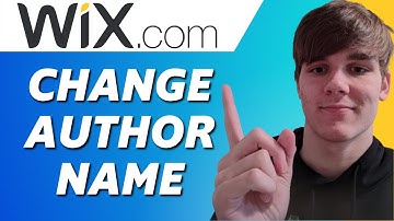 How to Change Author Name in Wix (Simple)