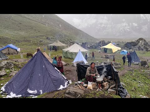 Inside Dolpa’s Coldest Region | A Family’s Real Experience Living in Nature, Caves & Tents🌧️🌧️🌧️