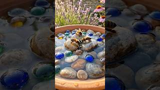 One Terracotta Saucer + Stones = a Bee Bath in Minutes 🐝