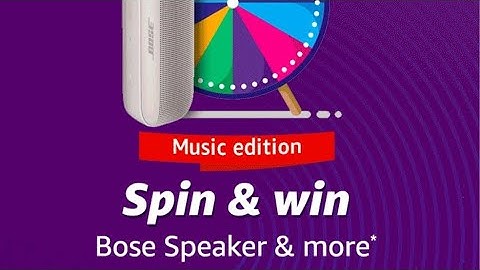 Amazon Music Edition Spin And Win Bose Speaker Quiz Answers Today l  Amazon quiz answers today