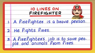 Few Lines on Firefighter | 10 Lines on Firefighter | Essay Firefighter