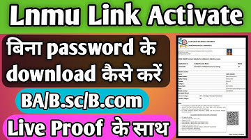lnmu part 1 merit list 2022 || lnmu merit list 2022 || lnmu UG part 1 Merit list 2022 Download Link