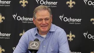 Saints GM Mickey Loomis talks about trading up or down in NFL Draft