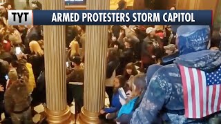 Armed Protestors Storm Michigan Capitol Building