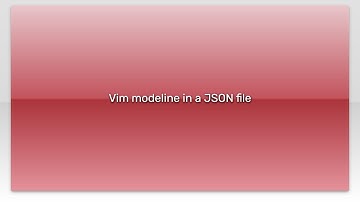 Vim modeline in a JSON file