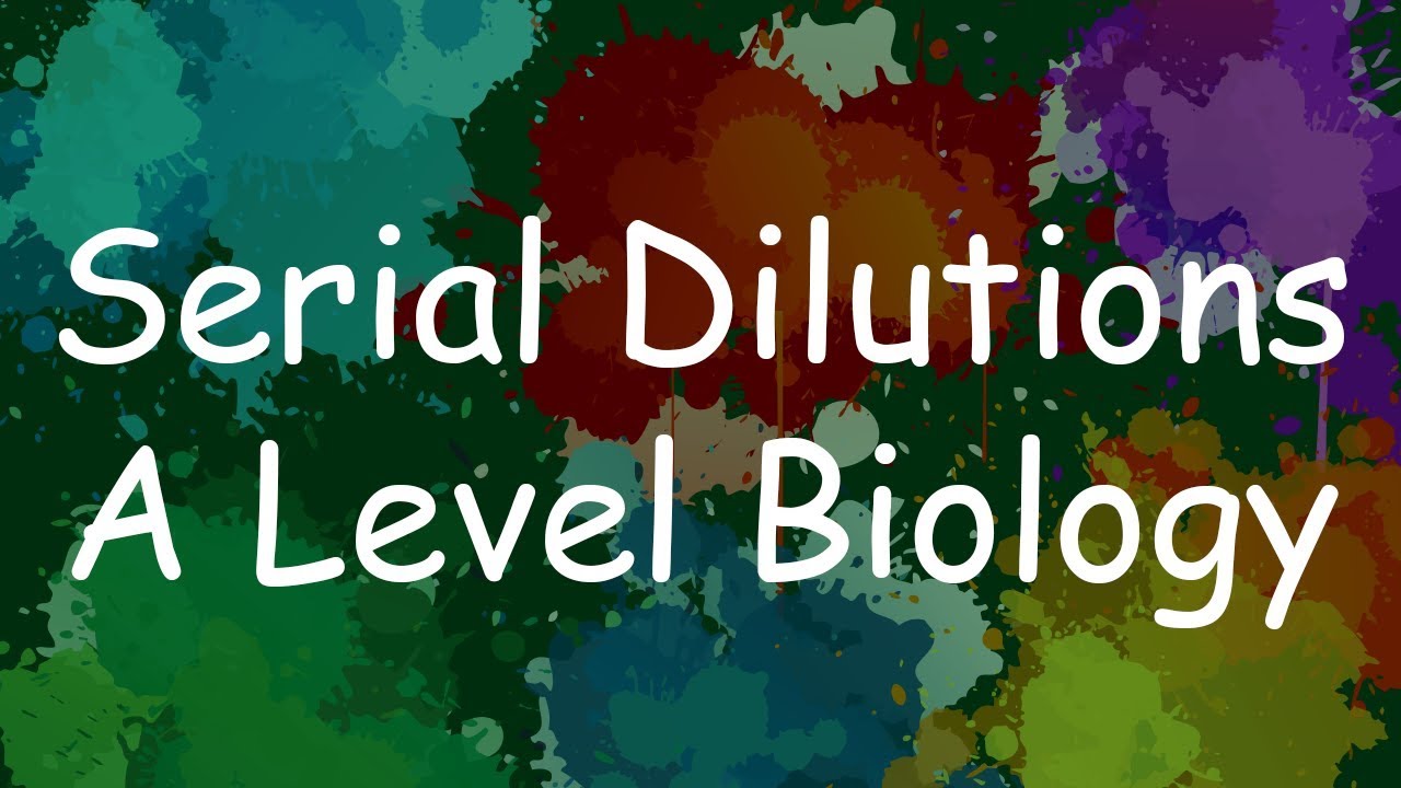 Serial Dilutions A Level Biology YouTube