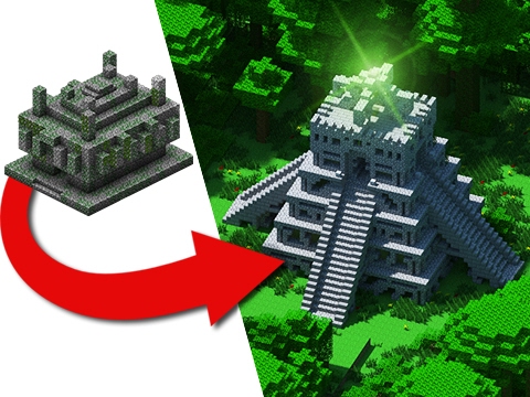 How To Transform A Jungle Temple Easy Build Youtube