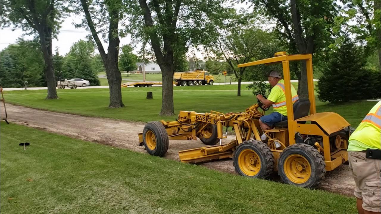 Driveway grading with a Basic 601 Grader YouTube