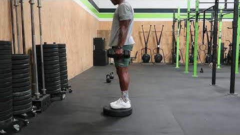 DB deficit reverse lunge + split squat