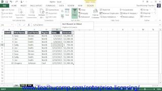 Microsoft Office Excel Tutorial 2013 Sorting Data 21.1 Employee Group Training