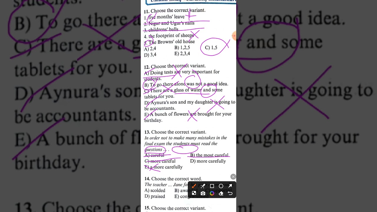 İngilis dili Buraxiliş imtahani Gülnare Umudova Sinaq 12 test izahi