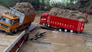DAM TRUK FAWW TRIBAL muatan oferlud pasir dari sungai dengan dam truk fuso 220ps engkel