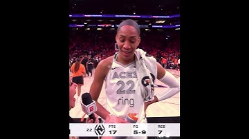 A’ja Wilson halftime sideline interview