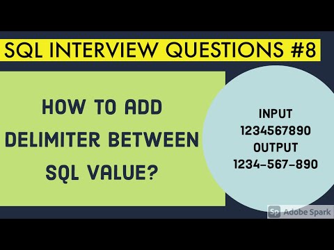 How To add delimiter in SQL values / Sql interview questions