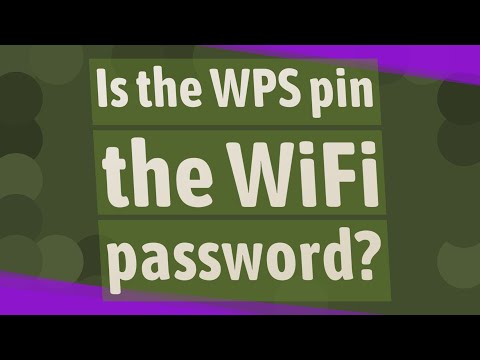 Is the WPS pin the WiFi password?