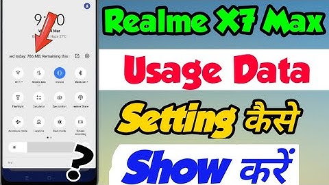 Realme X7 Max me Usage data Show Setting kaise Kare | How to Show daily Data usage in Realme X7 Max