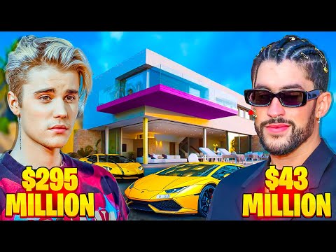 Justin Bieber Vs Bad Bunny Luxury Lifestyle Battle - Net Worth, Cars, House, Income