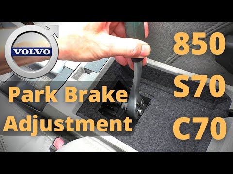 Volvo handbrake lever adjustment Parking Brake 850 S70 C70. @CB-RADIO-UK