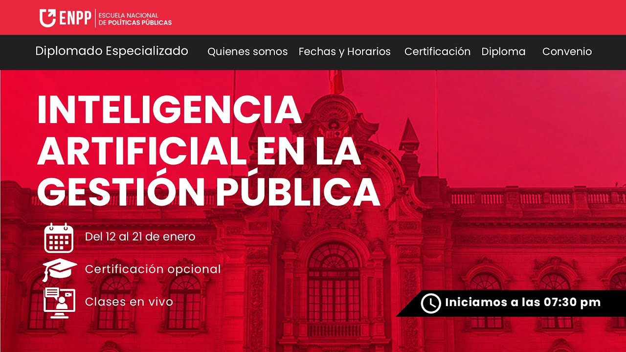 C3| 2026 DIPLOMADO ESPECIALIZADO INTELIGENCIA ARTIFICIAL EN GESTIÓN PÚBLICA | S3