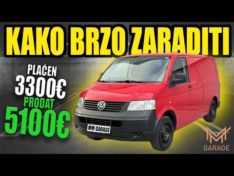 KAKO ZARADITI PREPRODAJOM AUTA ep.9 : VW T5 1.9 tdi / Najveca transformacija do sada