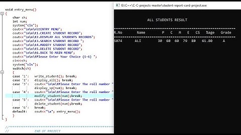Student Card Report System in C++  | Student card Project C++ #c #clanguage