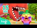 Learn Colors with Dinosaur Race｜15 min｜Learn Colors for Children | Compilation | 3D Kids｜Hogi Colors