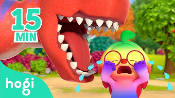 Learn Colors with Dinosaur Race｜15 min｜Learn Colors for Children | Compilation | 3D Kids｜Hogi Colors