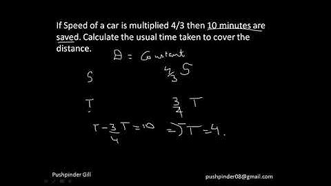 Time Speed and Distance   I Variation GRE GMAT CAT