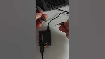 This 3.5mm to RCA for connect SPDIF Toslink optical converter to Apple MacBook USB type C #shorts