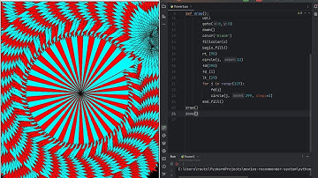 Rainbow Vortex Design Using Python Turtle | ASMR | No Talking