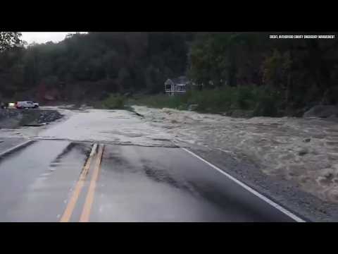 Flooded highway in Rutherford County