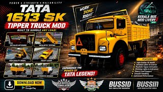 🔥 TATA 1613 SK Tipper Truck Mod | BUSSID & Bus Simulator India | Free Download screenshot 3