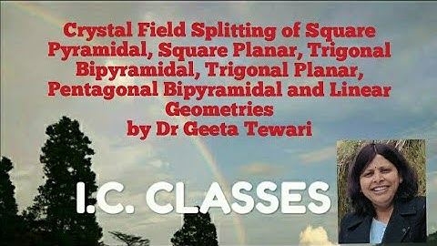 Crystal Field Splitting, Square pyramidal, Square planar, Trigonal planar, Trigonal bipyramidal geom