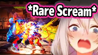 Botan Let's Out Rare Cute Screams While Fighting Pro Street Fighter Player【Hololive】