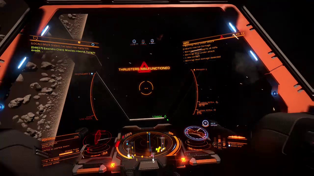 Taipan fighter has great maneuverability around this Anaconda