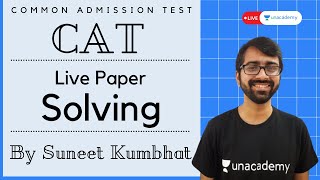 CAT Previous year Questions (PYQs) Live Paper Solving | Suneeth Kumbath | CAT 2021 Preparation screenshot 1