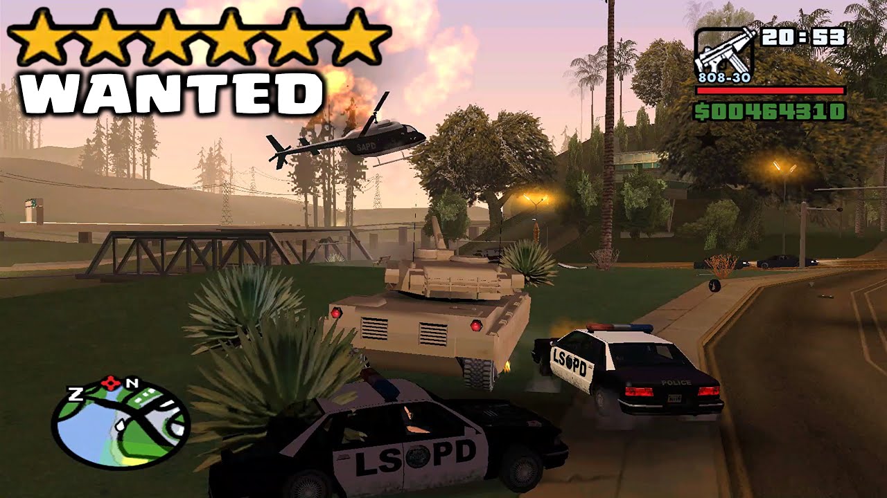 SIX STARS WANTED LEVEL WITH MINIGUN HOW TO GET 6 STAR WANTED IN 