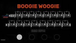 Boogie Woogie Drum Tutorial │ Sheet Music + Play-Along │ 220→60 BPM