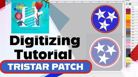 Digitizing Tutorial - Hatch 3 - Tristar Patch Design - Creating Simple and easy designs for learning