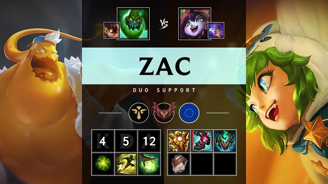 Zac Support vs Lulu - EUW Grandmaster Patch 25.15